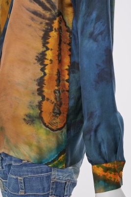 A rare Marian Clayden tie-dyed silk shirt, circa 1976 - 3