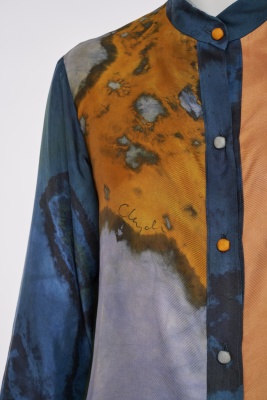 A rare Marian Clayden tie-dyed silk shirt, circa 1976 - 5