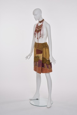 A Char silk and leather Wearable Art ensemble, Mexican, late 1960s-early 1970s - 2