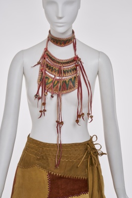 A Char silk and leather Wearable Art ensemble, Mexican, late 1960s-early 1970s - 4