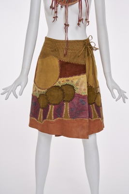 A Char silk and leather Wearable Art ensemble, Mexican, late 1960s-early 1970s - 5