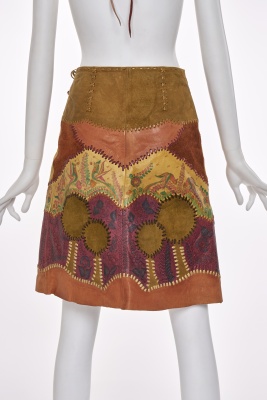 A Char silk and leather Wearable Art ensemble, Mexican, late 1960s-early 1970s - 8