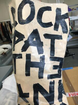 A pair of rare Stephen Sprouse graffiti-painted patent boots, late 1980s-early 1990s - 15