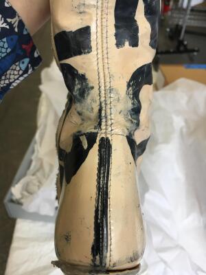 A pair of rare Stephen Sprouse graffiti-painted patent boots, late 1980s-early 1990s - 19