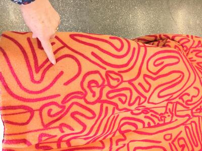 A Stephen Sprouse Keith Haring print wool coat, 'Burnout 88' collection, Spring-Summer 1988 - 18