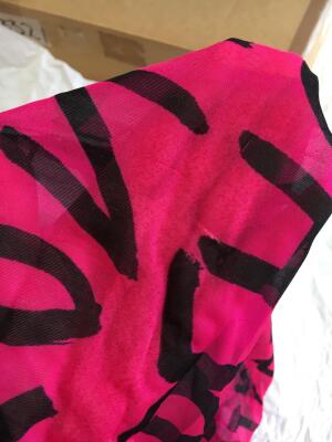 A pair of Stephen Sprouse pink and black printed nylon tights, Autumn-Winter 1984-85 - 15