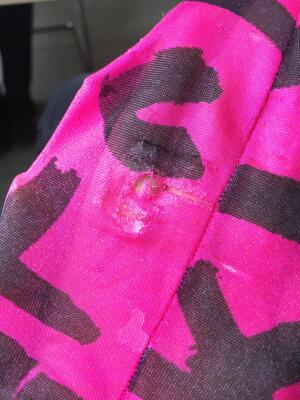 A pair of Stephen Sprouse pink and black printed nylon tights, Autumn-Winter 1984-85 - 18
