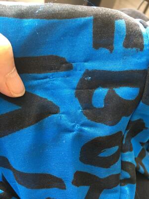 A pair of Stephen Sprouse blue and black printed nylon leggings, Autumn-Winter 1984-85 - 15