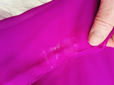 A Halston printed magenta and white batik effect chiffon caftan, circa 1975 - 8