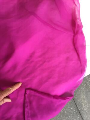 A Halston printed magenta and white batik effect chiffon caftan, circa 1975 - 18