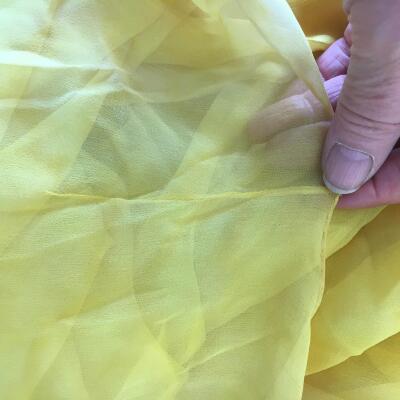 A Halston dappled yellow chiffon caftan, circa 1975 - 6