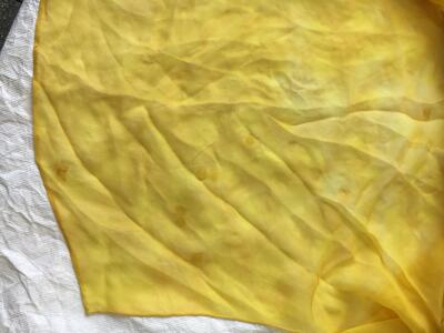 A Halston dappled yellow chiffon caftan, circa 1975 - 13