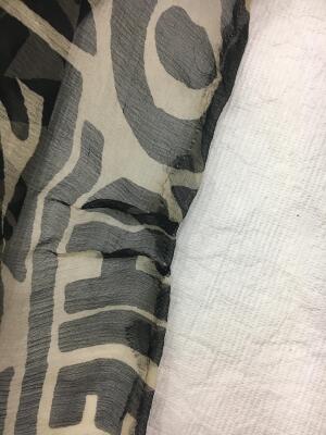 A Thea Porter black and white printed chiffon 'Faye' dress, 1970s - 10