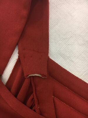 A Thierry Mugler brick red viscose jersey jumpsuit, circa 1978 - 15