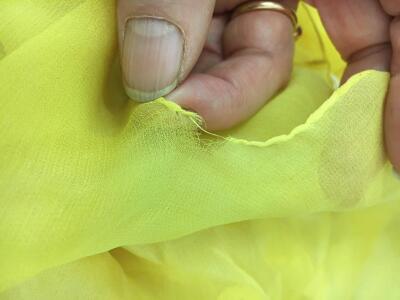 A Halston dappled yellow chiffon caftan, circa 1975 - 16