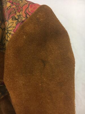 A J Cooper hand-painted suede and leather Adam & Eve ensemble, 1970s - 19
