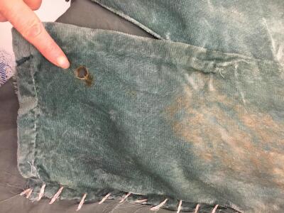 A rare Westwood/McLaren blue-grey cotton and velvet shirt, 'Punkature (Hobo)' collection, Spring-Summer 1983 - 18