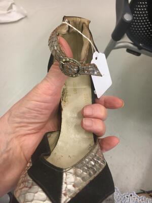 Two pairs of Terry de Havilland platform heels, 1970s - 18