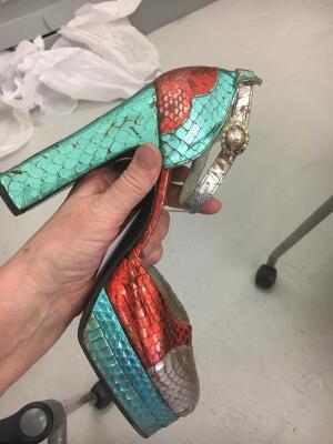 Two pairs of Terry de Havilland platform heels, 1970s - 20
