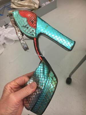 Two pairs of Terry de Havilland platform heels, 1970s - 22