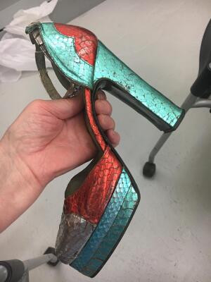Two pairs of Terry de Havilland platform heels, 1970s - 23