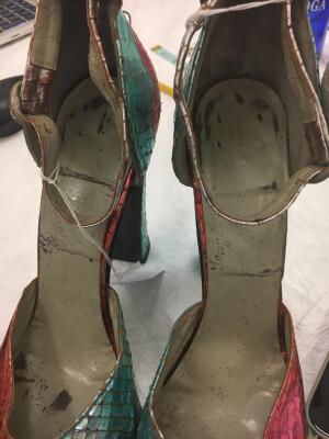 Two pairs of Terry de Havilland platform heels, 1970s - 28