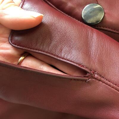 An Azzedine Alaia double-breasted oxblood leather jacket, Autumn-Winter 1985-86 - 12