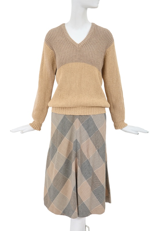 A Comme des Gar&ccedil;ons grey and beige ensemble, 1970s
