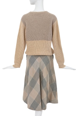 A Comme des Gar&ccedil;ons grey and beige ensemble, 1970s - 3