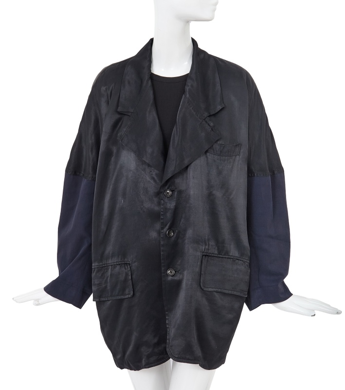A Comme des Gar&ccedil;ons satin and cotton jacket, 'Dots, Polyester Pleats' collection, Autumn-Winter 1985-86