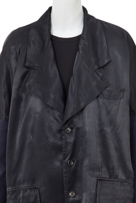 A Comme des Gar&ccedil;ons satin and cotton jacket, 'Dots, Polyester Pleats' collection, Autumn-Winter 1985-86 - 5
