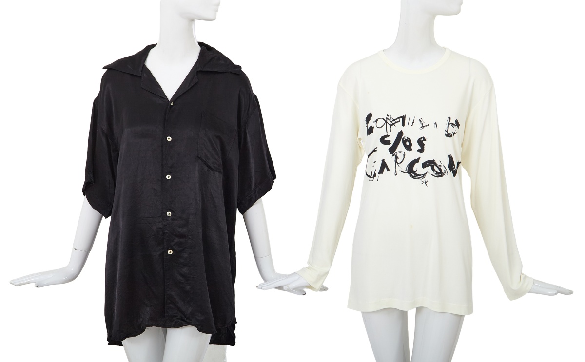 Two Comme des Gar&ccedil;ons tops, 'Dots, Polyester Pleats' collection, Autumn-Winter 1985-86