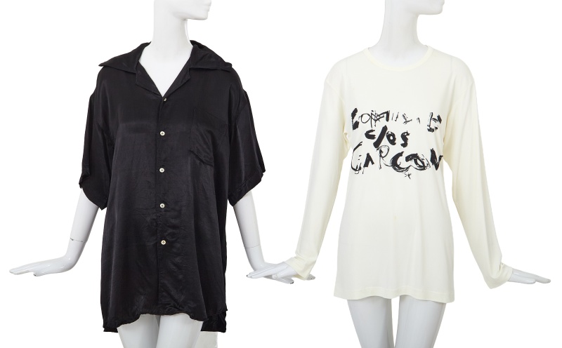 Two Comme des Gar&ccedil;ons tops, 'Dots, Polyester Pleats' collection, Autumn-Winter 1985-86