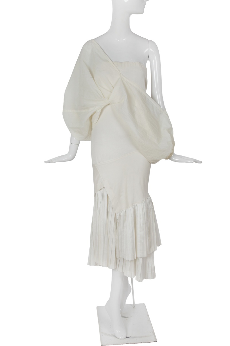 A Comme des Gar&ccedil;ons white dress/skirt and jacket, 'Bias Cutting' collection, Spring-Summer 1986