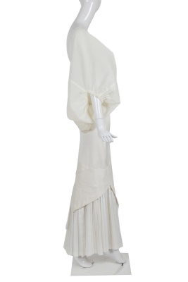 A Comme des Gar&ccedil;ons white dress/skirt and jacket, 'Bias Cutting' collection, Spring-Summer 1986 - 9