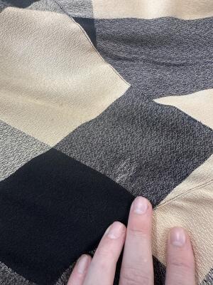 A Comme des Gar&ccedil;ons black and beige bias-cut rayon dress, 'Bias Cutting' collection, Spring-Summer 1986 - 16