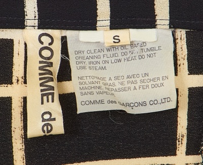 A Comme des Gar&ccedil;ons black and ivory checked cr&ecirc;pe dress, probably 'Bias Cutting' collection, Spring-Summer 1986 - 6