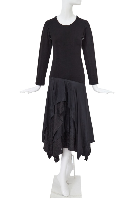 A Comme des Gar&ccedil;ons black dress, 'Bias Cutting' collection, Spring-Summer 1986