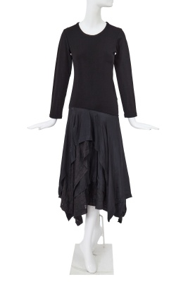 A Comme des Gar&ccedil;ons black dress, 'Bias Cutting' collection, Spring-Summer 1986