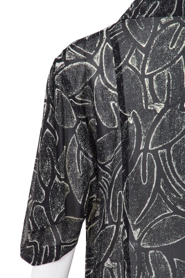 A Comme des Gar&ccedil;ons black and white printed polyester dress, 'Bias Cutting' collection, Spring-Summer 1986 - 6