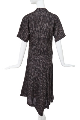 A Comme des Gar&ccedil;ons black and grey printed rayon dress, 'Bias Cutting' collection, Spring-Summer 1986 - 4
