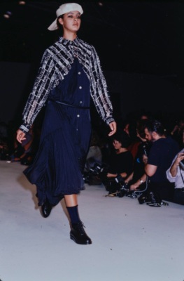 A Comme des Gar&ccedil;ons printed polyester bolero, 'Bias Cutting' collection, Spring-Summer 1986 - 2