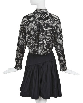A Comme des Gar&ccedil;ons printed polyester bolero, 'Bias Cutting' collection, Spring-Summer 1986 - 4