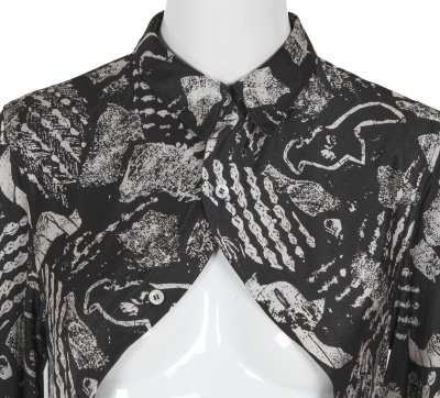 A Comme des Gar&ccedil;ons printed polyester bolero, 'Bias Cutting' collection, Spring-Summer 1986 - 5