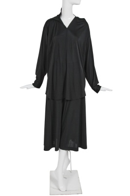 A Comme des Gar&ccedil;ons black polyester ensemble, circa 1986 - 4