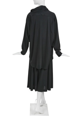 A Comme des Gar&ccedil;ons black polyester ensemble, circa 1986 - 6