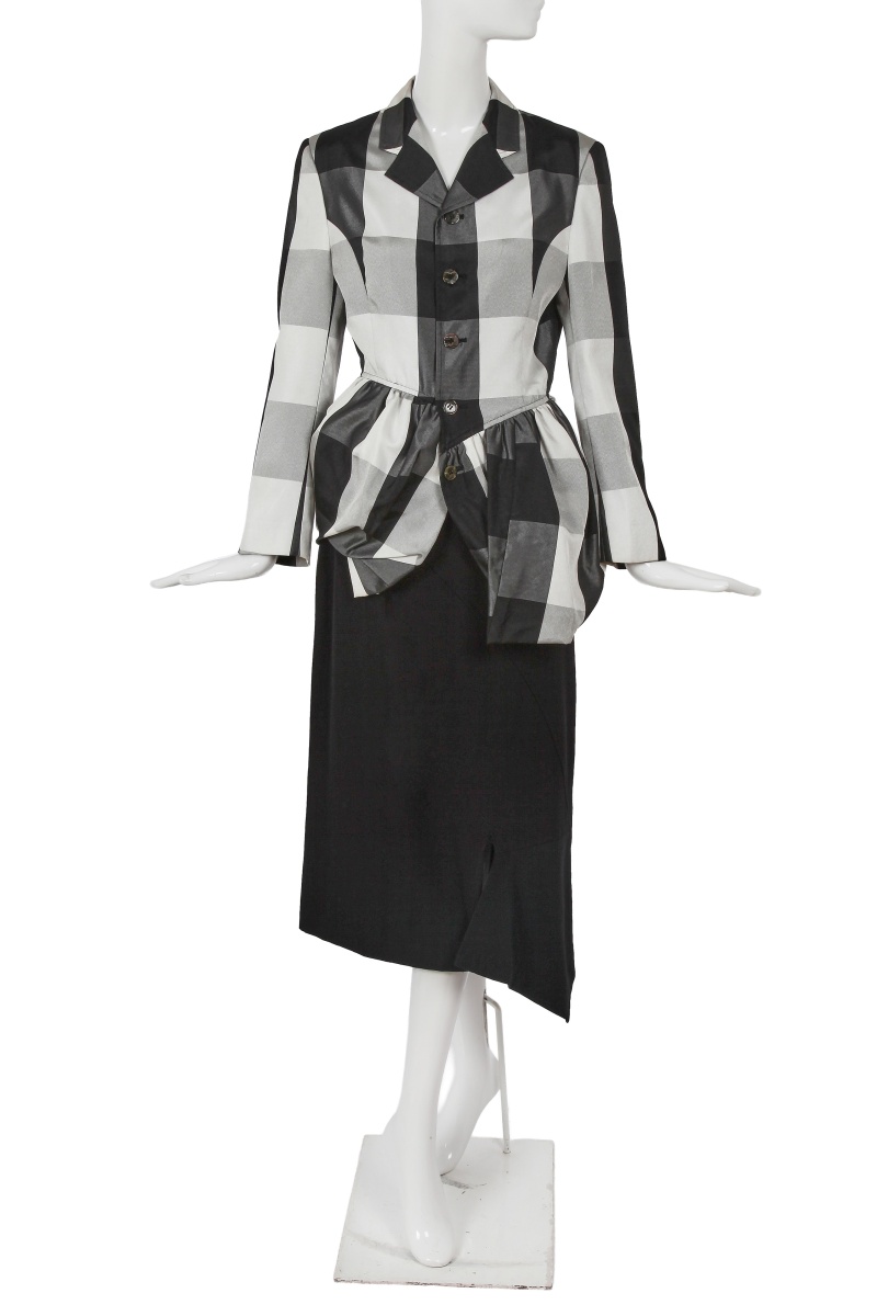 A Comme des Gar&ccedil;ons black and grey ensemble, 'Bonding' collection, Autumn-Winter 1986-87
