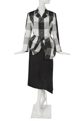 A Comme des Gar&ccedil;ons black and grey ensemble, 'Bonding' collection, Autumn-Winter 1986-87