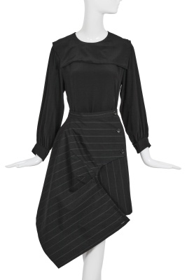 A Comme des Gar&ccedil;ons black wool and silk ensemble, 'Bonding' collection, Autumn-Winter 1986-87 - 2