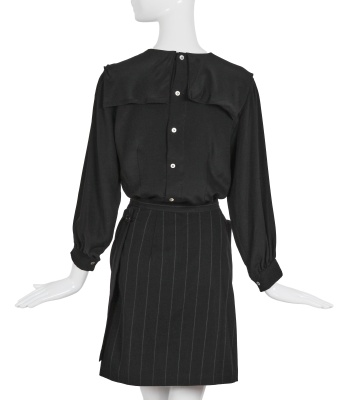 A Comme des Gar&ccedil;ons black wool and silk ensemble, 'Bonding' collection, Autumn-Winter 1986-87 - 4